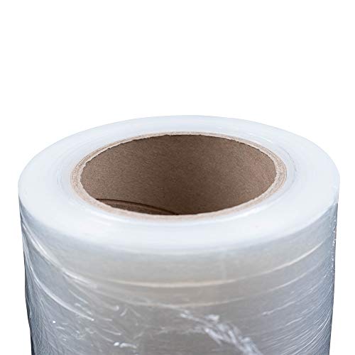 Brock Industrial Strength Stretch Wrap Film - 5 Inch X 333 Yard 13Cm X 305M – 80 Gauge – Clear – Includes 1 Handle - 12 Rolls/Case #TOP5