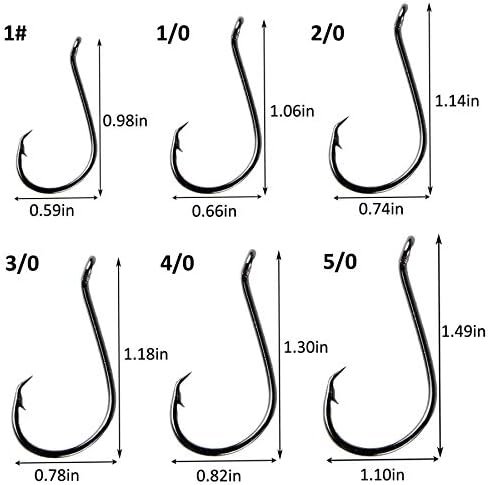 Shaddock Fishing Worm Hooks Wide Gap Bass Hooks Ultra Strong Offset Fishing Hooks Set, High Carbon Steel Fishhooks Jig Hooks for Bass Trout Saltwater Freshwater
