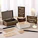 Gilprop 112 Pcs Celebration of Life Memory Cards Set Share a Memory Cards with Box 2 Wood Sign with 4 Hold and 5 Pens, Sympathy Memorial Gifts Funeral Keepsake Decorations(Leaves)