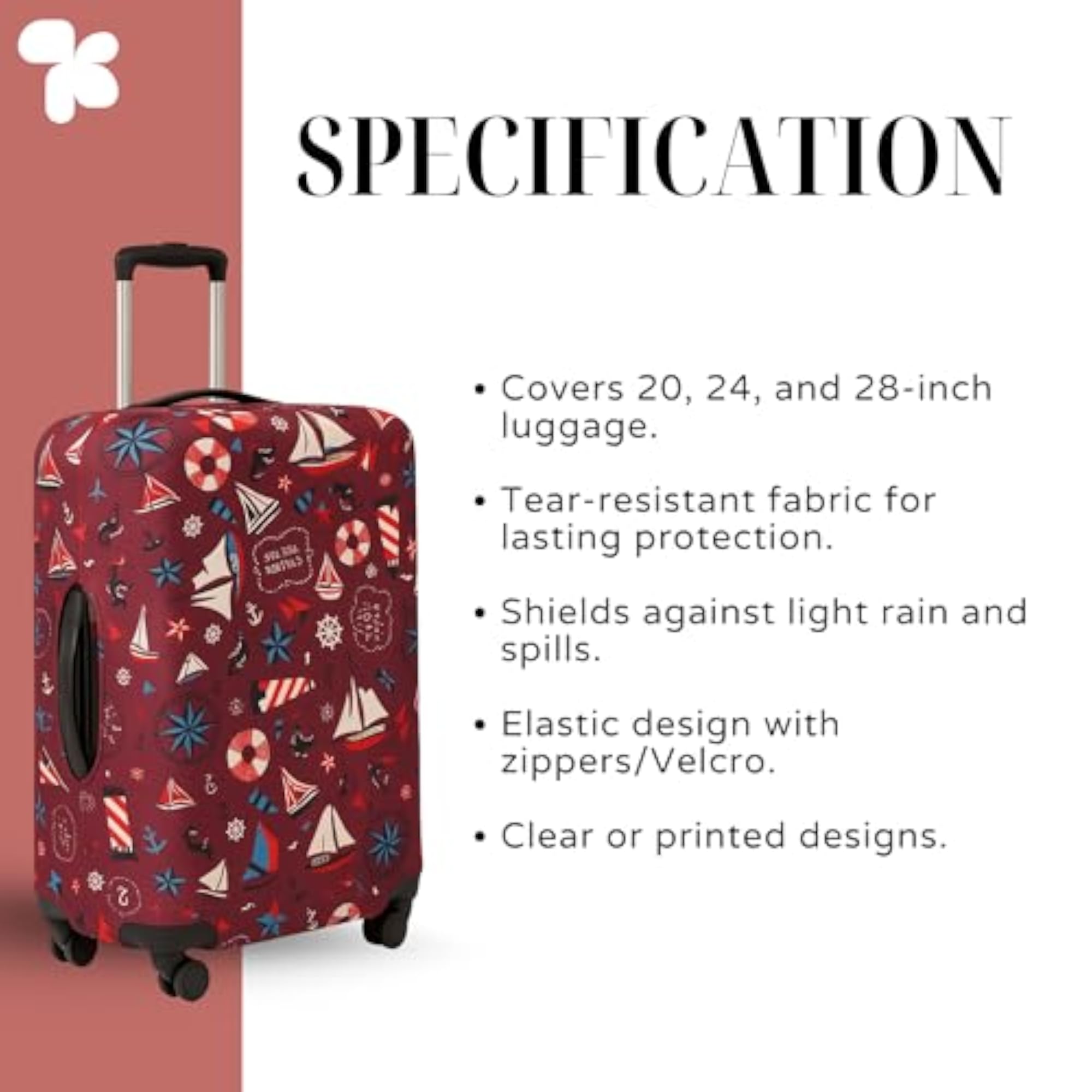 Trolley Bag Cover Set of 3, Small Medium Large