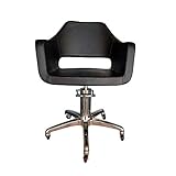 friseurstuhl mit rollen und beweglicher rückenlehne ✔ STABILITÄT: Der Bedienstuhl ist bis 200 kg belastbar und hat ein Kreuzfuß aus Aluminiumguss. Die Fußrollen haben eine Bremse.