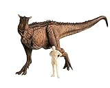 Nanmu Studio 1/35 Scale Carnotaurus Figure Carno Statue Realistic Bereserker Dinosaur Action Figure PVC Model Toys Dinosauri Collector Decor Gift for Adult Red