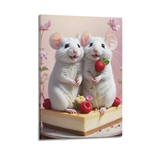Tableau moderne de souris sur gâteau pour réchauffer l'ambiance de la chambre