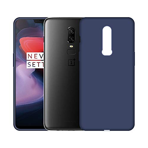 Image of Case Creation Luxurious OG Series for Oneplus 6 Case Cover,Anti-Dirty Slim Case Frosted Matte Cute Candy TPU Raised Bezel (Splash of Color) Back Cover for Oneplus6 -Navy Blue