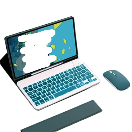 Éviter les rayures sur iPad Air 11 2024 grâce à l'étui clavier complet avec souris verte
