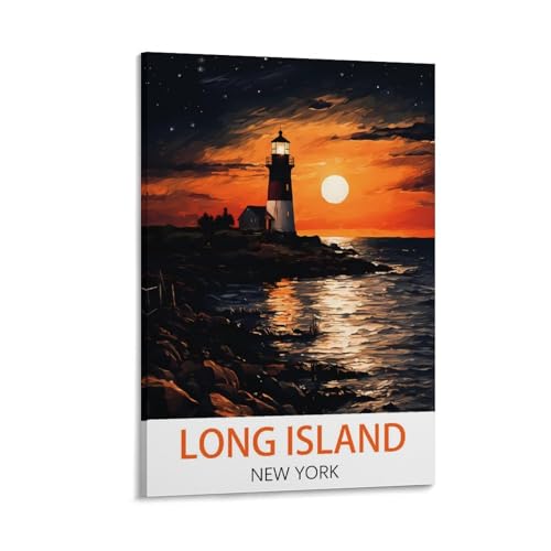Poster de voyage New York Long Island 60x90 cm pour salon