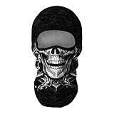 Skull Face Mask, Balaclava, Neck Gaiter, UV Sun Protection,Motorcycle Ski Scarf Fishing for Men (E S)