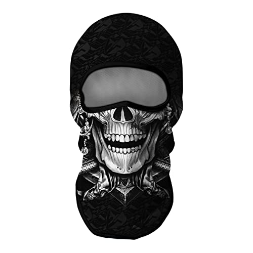 Máscara de esqui completa de caveira, balaclava 3D, proteção solar UV, motocicleta/esqui/cachecol/ci