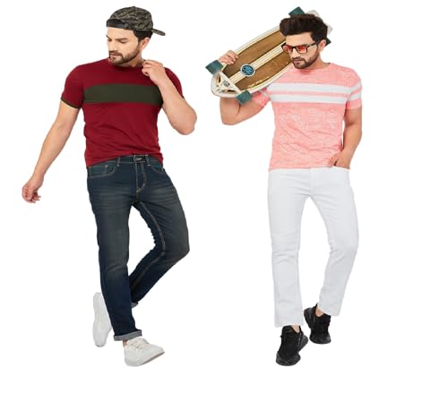 Image of Ben Martin Men's Slim Fit Mid Rise Pack of 2 Stretchable Casusal Denim Combo Jeans Pant, CMB-AU24