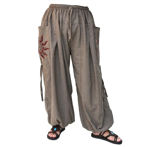 Siamrose Casual Yoga Harem Pants Men Women Baggy Lounge Trousers Adjustable Length 2 Pockets