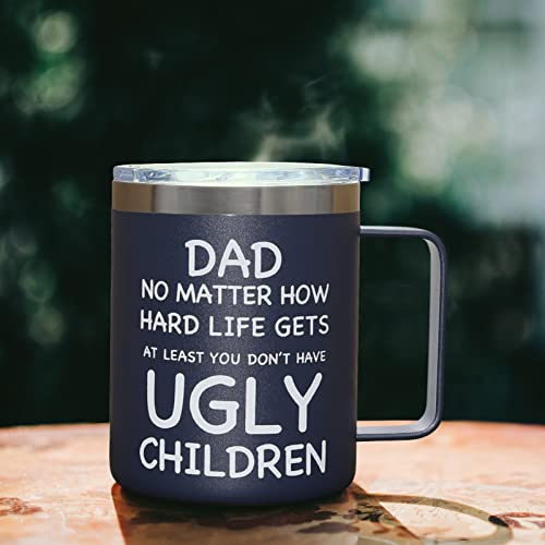 Dad No Matter What,Ugly Children Funny Coffee Mug- Best Fathers Day Gifts For Dad From Son,Daughter,Kids- Unique Christmas Gifts For Dad,Men,Husband- Novelty Birthday Gifts Idea For Dad #TOP4