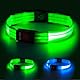 Leuchthalsband Hund, Hundehalsband Leuchtend Aufladbar mit Batteriekontrollleuchte, Wasserdichtes LED Hundegeschirr Leuchtend, Einstellbare Größe 3 Blinkende Lichter