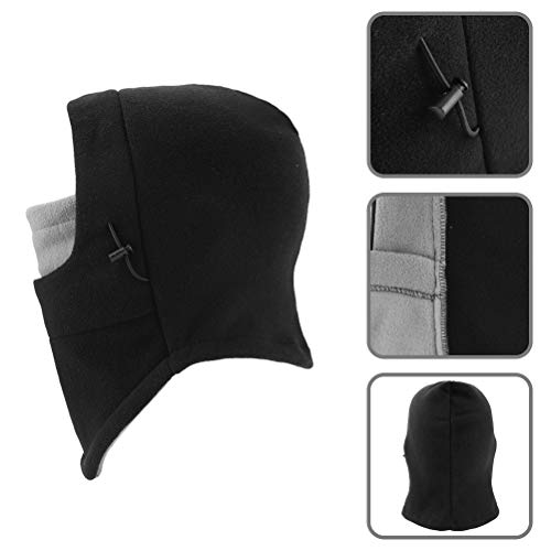 Yqxcc Kids Winter Hats Balaclava Ski Mask Windproof Warm Adjustable With Fleece Lining Hat For Boys Girls (Black/Gray) #TOP4