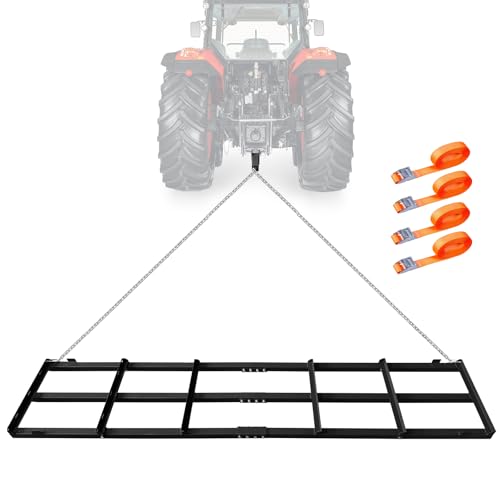 Garvee 8FT Heavy Duty Drag Harrow for ATV/Tractor/UTV