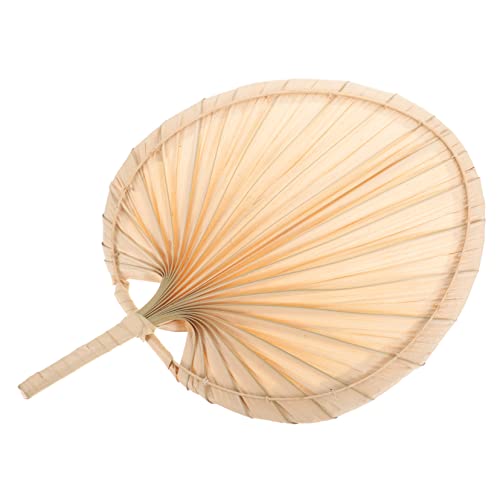 PENIKOKO Abanico de Palma Natural Ventilador Portátil de Verano Decoración Vintage para Fiestas para Adultos