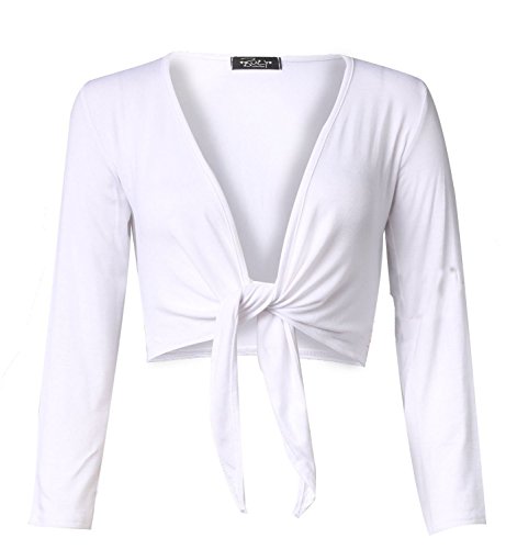 Fast Fashion – Haut Plaine Longues Pleines Douilles L'avant Noeud De Cravate Haussement Stretch Cardigan - Femmes