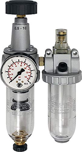 RIEGLER 866 K P - Unidad de mantenimiento (2 piezas) Estándar con recipiente de metal, BG 4, G 1.
