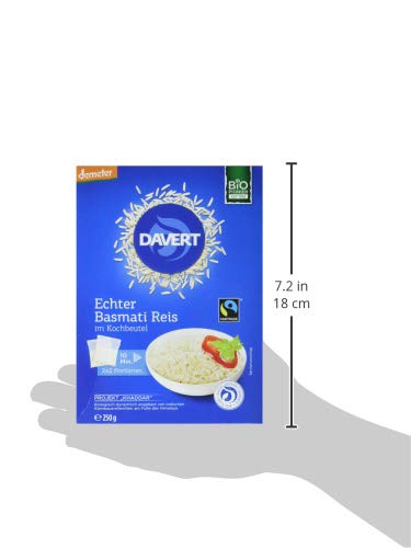 Davert Bio Basmati Reis im Kochbeutel, 2 Beutel, 250g