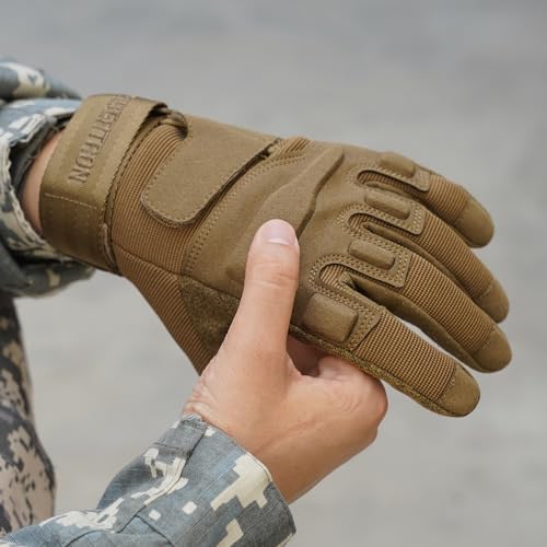 Seibertron Adult Or Youth S.O.L.A.G Sports Outdoor Full Finger Touchscreen Gloves Coyote XL - Image 4