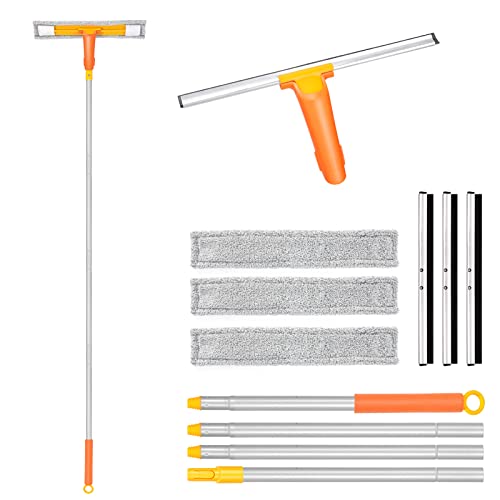Masthome Kit raclette pour vitres - 152 cm de Long - Raclette de fenêtre - Outils de Nettoyage avec Housse en Microfibre - pour Verre, Voiture, intérieur et extérieur Cover