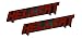 2 x (Pair / Set) RED on BLACK Highly Polished Aluminum HELLCAT Hell Cat EMBLEMS Badge Nameplate Logo Decal Rare for Dodge Challenger Charger 707 hp Horsepower 6.2L Supercharged HEMI V8 SRT SRT8 2dr