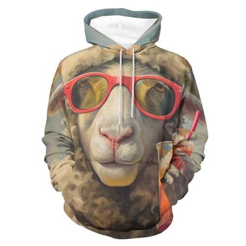 Sweatshirt pullover Mouton et Boisson idéal pour le quotidien