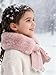 CXQRR Kids Girls Furry Knit Patchwork Scarf Cross Tie Wrap Neck Warmer Cute Scarves for Winter Cold Weather 5-10Years