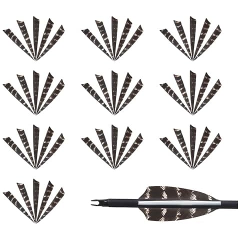 Fiita 50 Pcs 4 Inch Turkey Feather Arrow Fletching Cover