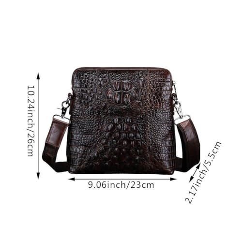 Bolso cruzado retro de cuero para hombre con diseño casual y elegante 4