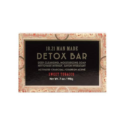18.21 Man Made Detox Bar savon charbon actif homme soin corps purifiant anti-pollution