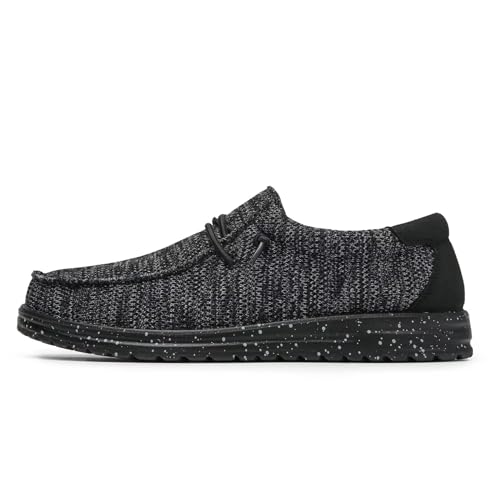 Mens Machine-Washable Casual Loafers,Men Slip On Comfortable and Breathable Boat Shoes for Casual,Walking,Traveling,Beach,Mocassins Pour Homme