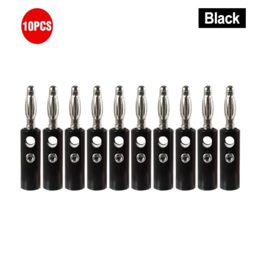 Banana plug de 4 mm y conector de altavoz tipo clavija sin soldadura para cable de audio 2