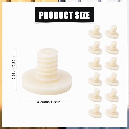 Image of 12pcs Replacement Bolt Accessory, Plastic Easy Bolt Shed Shelf Kit Compatible Suncast Storage Shed Replacement Wall Screw Accessories Part(Off White)