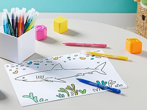 Maped Feutres Jungle Color’Peps 24 Feutres de Coloriage Lavables et Résistants au Séchage Pointe Moyenne Bloquée Couleurs Vives Idéal Fournitures Rentrée Scolaire Pochette Carton - vue 2
