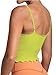 Sunzel Tank Top for Women, V Neck Cropped Seamless Ribbed Camisole with Ruffles for Workout Yoga Lounge (Black&Sprout Green M-L)