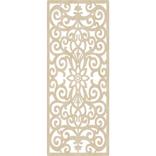 Image of Buel Decorative Pierced Fretwork Wood Wall Panels, 31 3 /8 inchW x 79 3 /8 inchH x 1 /4 inchT, Birch