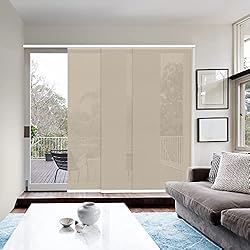 VIEWTEX | Kit Panel Japonés (Riel y paños) Screen Grado de Apertura 10% Linen Sand 144 X 270cm | Fabricado en España | Garantia 5 años