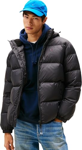 Tommy Jeans Men's Tjm Essential Down Jacket Ext Dm0dm19786 Other Jackets, Black (Black), XXL