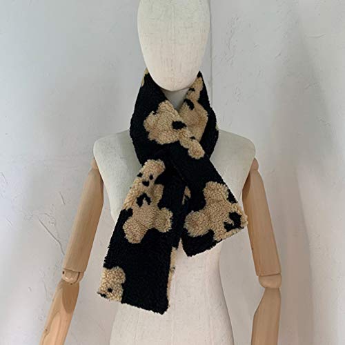 ABOOFAN Lã Meninos Meninas Cachecol Cross Tie Sintética Cachecóis Pescoço Encolher de Ombros Com Pad