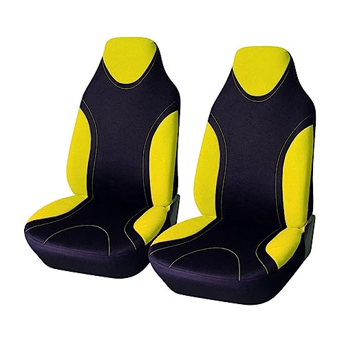 ZUKPHBWYWK Autositzbezüge Für Autositzbezug, für die meisten Autos, Sitzbezüge, Vordersitzbezug, Auto-Styling, Sporteimer. Sitzbezug(Gelb)