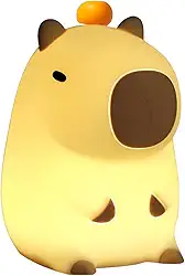 Luminária Capivara LED Touch de Silicone Recarregável USB Luz Noturna Infantil Decoração Quarto Abajur Mesa (CAPIVARA)