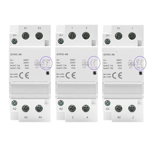 Contacteur rail DIN 2P 63A 1NO 1NC module de commande AC - 2