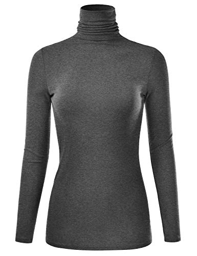 EIMIN Women's Turtleneck Long Sleeve Versatile Cozy Fall Winter Slim Fit Pullover T-Shirts Top...