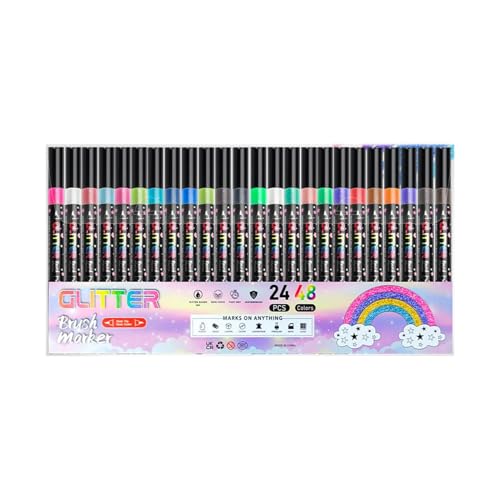 Lápices de purpurina para manualidades en cuaderno y scrapbook escolar