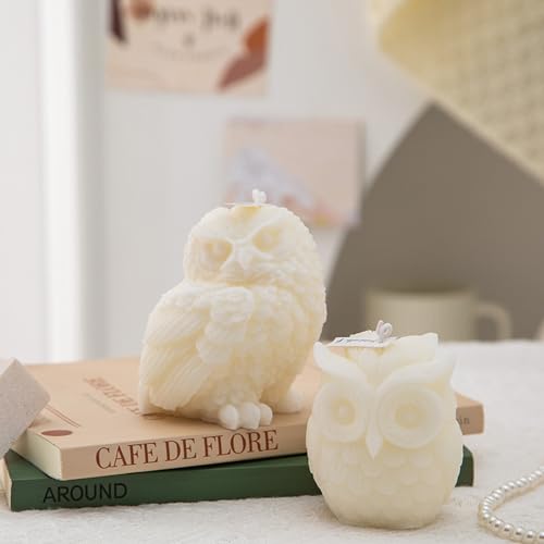 Bougie parfumée hibou pour table et méditation quotidienne
