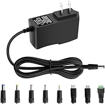 6V 1A DC Power Supply Adapter for Speaker AC 100V-240V to DC 6 Volt 1Amp Charger for Trash Can Doorbell Alarm Monitor Baby Swing Electronic Scale Radio Speaker 6V Power Cord
