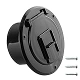 Halotronics RV 4 1/4-inch Round Electrical Cable Hatch for 30 Amp Cords (Black)