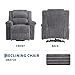 Garvee Corduroy Recliner Chair, Manual Recliner Sofa with Handle, Pillow Top Arms, Thick Padding, Side Pocket, 330Lbs Capacity, Adjustable Recliner for Living Room, Bedroom, Home Theater, Dark Gray