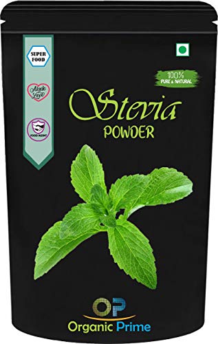 Image of Organic Prime Green Stevia Leaf Powder | Helps to Control Blood Sugar Level & Blood Pressure Level I Alternative to Processed Sugar I 100% Zero Calorie sugerfee - 100 GM by Organic Prime