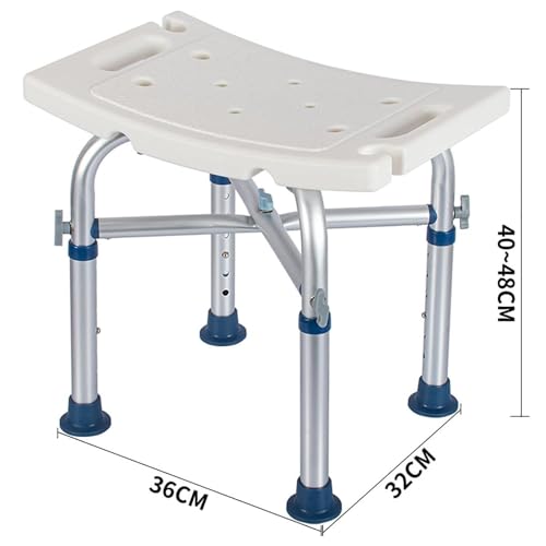 Chaise de douche réglable et tabouret robuste pour senior